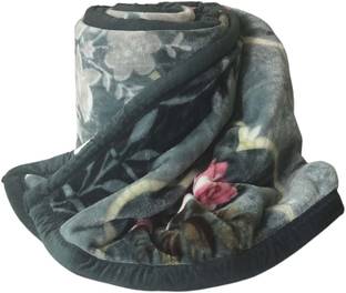 WARMZY Floral Single Sherpa Blanket for  Heavy Winter