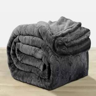 MFI Solid Double Mink Blanket for  Heavy Winter