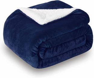 Flipkart Perfect Homes Solid Single Sherpa Blanket for  Heavy Winter