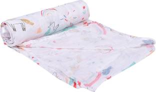 Mom's Home Printed Single Swaddling Baby Blanket for  Mild Winter