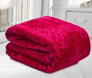 SPANGLE Self Design Single AC Blanket for  AC Room
