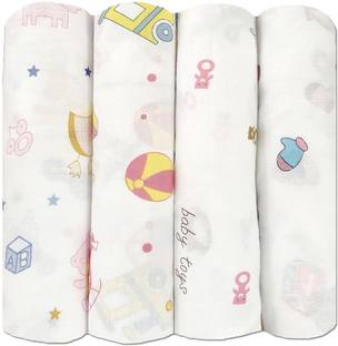 Trance Home Linen Printed Crib Swaddling Baby Blanket for  Mild Winter