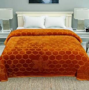 KIXTA Self Design Double Mink Blanket for  Heavy Winter