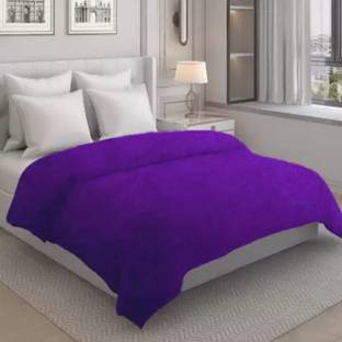 LA VERNE Self Design Double Mink Blanket for  Heavy Winter