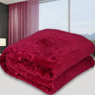 SPANGLE Self Design Double Mink Blanket for  Heavy Winter