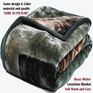HOLYKRAFT Floral Double Mink Blanket for  Heavy Winter