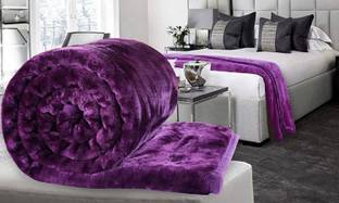 Anadhika Self Design Single Mink Blanket for  Heavy Winter