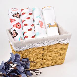 Mom's Home Printed Crib Swaddling Baby Blanket for  Mild Winter
