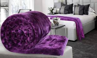 NK Handlooms Floral Single Mink Blanket for  Mild Winter