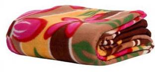 KARNIMAA Floral Single Fleece Blanket for  AC Room