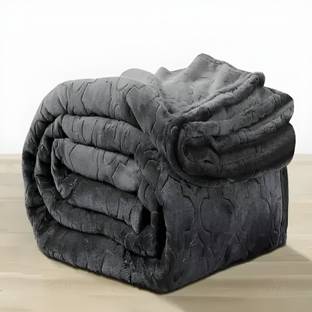 Deniyal ENTERPRISES Solid Double Mink Blanket for  Heavy Winter