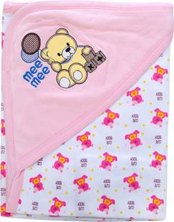 MeeMee Printed Single Swaddling Baby Blanket for  Mild Winter