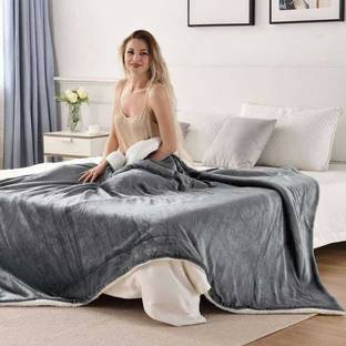 DORISTYLE Solid Double Sherpa Blanket for  Heavy Winter