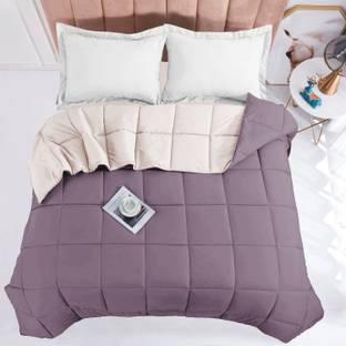 Floating Dreams Solid, Self Design Single Comforter for  Mild Winter