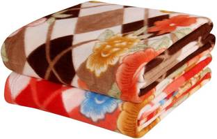 THE COSMO Printed Single Fleece Blanket for  AC Room