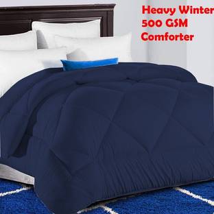 Jaipurlinen Solid Double Comforter for  Heavy Winter
