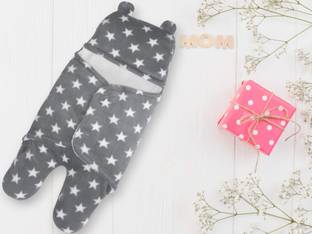 New Born Procare Polka Single Swaddling Baby Blanket for  Heavy Winter