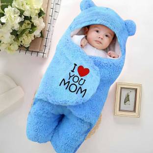 NAMAN Embroidered Crib Hooded Baby Blanket for  Heavy Winter