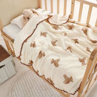 SYGA Printed Single Crib Baby Blanket for  AC Room