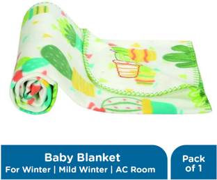 MeeMee Printed Double Crib Baby Blanket for  Mild Winter