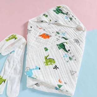 Mini Love Printed Crib Swaddling Baby Blanket for  AC Room