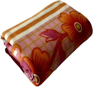 HOMIEE Floral Single Ghongadi Blanket for  Mild Winter
