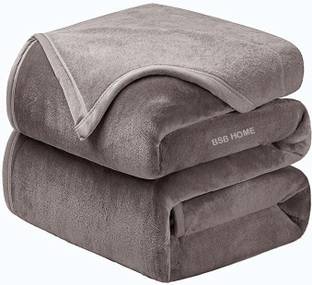 VAS COLLECTIONS Solid Single Mink Blanket for  Heavy Winter