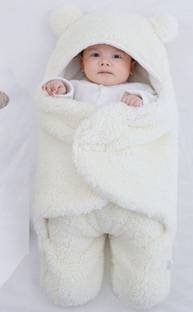 BRANDONN Solid Crib Wearable Blanket for  AC Room