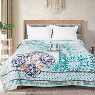 SIGNATURE Floral Double Mink Blanket for  Heavy Winter