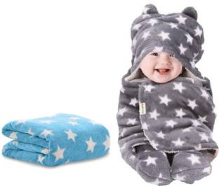 Oyo Baby Printed Crib Fleece Blanket for  AC Room