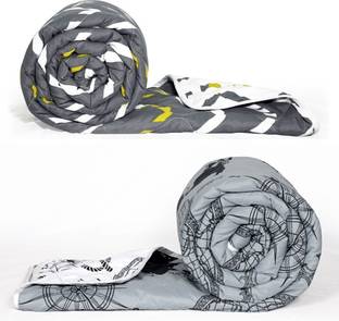 Divine Casa Geometric Single Comforter for  Mild Winter