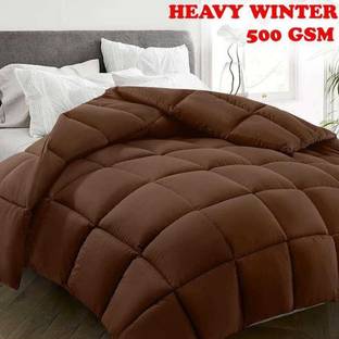 Comfowell Solid Double Comforter for  Heavy Winter