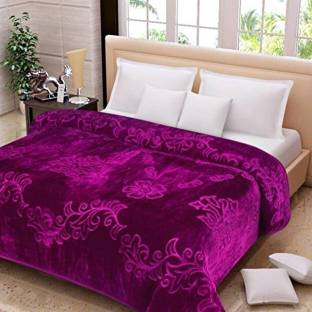 KIRTIKA ENTERPRISES Self Design Double Mink Blanket for  Heavy Winter