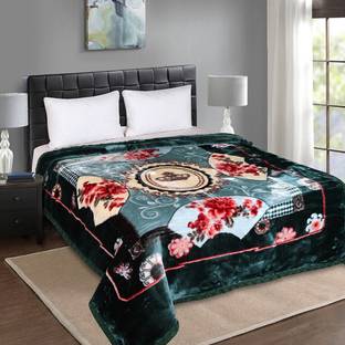 Signature Floral Double Mink Blanket for  Heavy Winter