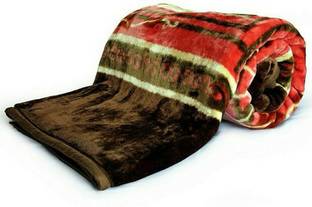 N Decor Embroidered Single Mink Blanket for  Heavy Winter