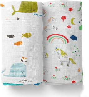 Mom's Home Animal Crib Swaddling Baby Blanket for  AC Room