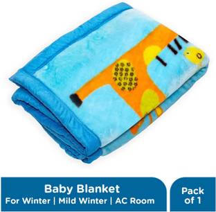 MeeMee Printed Single Crib Baby Blanket for  Mild Winter