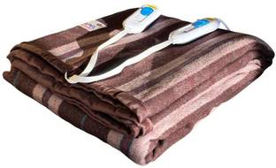 Warmi Checkered Double Electric Blanket for  Mild Winter