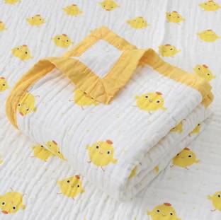 heartbury Cartoon Single Swaddling Baby Blanket for  AC Room