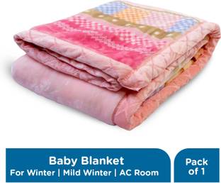 MeeMee Printed Single Crib Baby Blanket for  Mild Winter