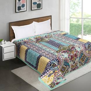 Signature Floral Double Mink Blanket for  Heavy Winter