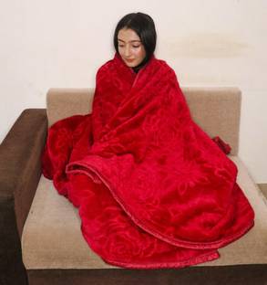 Relaxfeel Floral Single Mink Blanket for  Heavy Winter