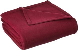 Urban Arts Solid Single Fleece Blanket for  Heavy Winter