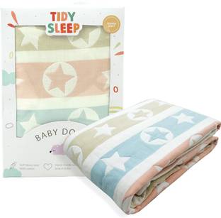 TIDY SLEEP Self Design Crib Swaddling Baby Blanket for  AC Room