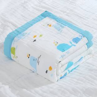 Just Goods Printed Crib Swaddling Baby Blanket for  AC Room