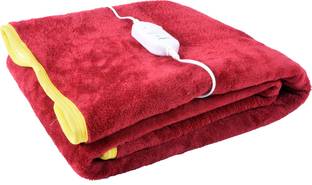 warmzzz Solid Single Electric Blanket for  Heavy Winter