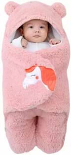 BUMTUM Solid Single Hooded Baby Blanket for  AC Room
