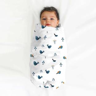 Tinylane Printed Single Swaddling Baby Blanket for  Mild Winter
