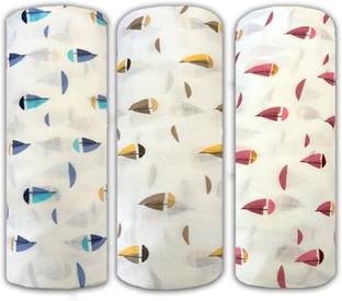 Trance Home Linen Printed Crib Swaddling Baby Blanket for  AC Room