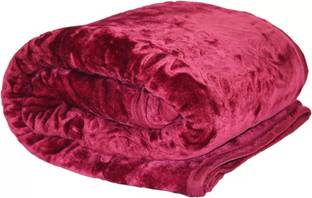 MFI Self Design Single Mink Blanket for  Heavy Winter
